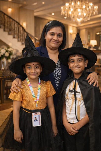 Shanti Krishnan, parent of Abbinaya and Hariharan